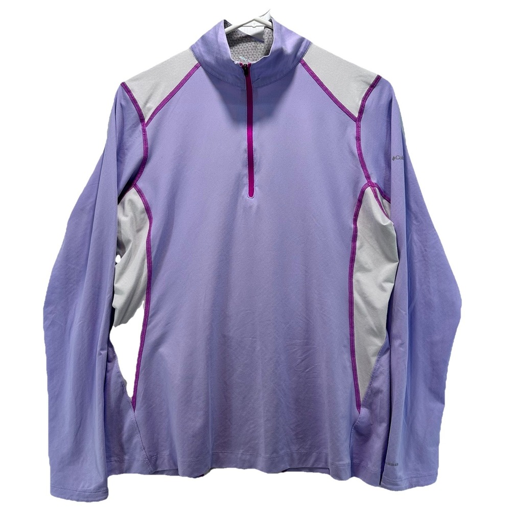 Columbia Omni Freeze Zero 1/2 Zip Large Long Sleeve Sweat Activated Cooling‎